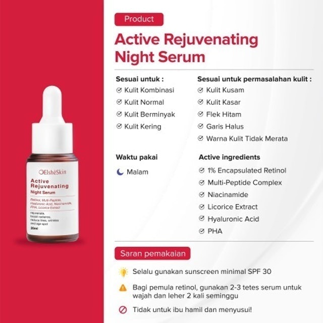 ElsheSkin Active Rejuvenating Night Serum Translation missing: id.activerecord.decorators.item_part_image/alt