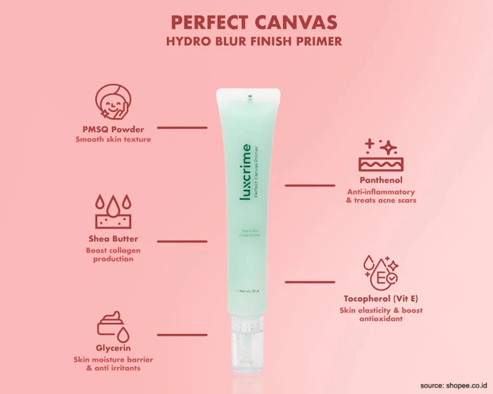 PT. Luxury Cantika Indonesia LUXCRIME Perfect Canvas Hydro Blur Finish Primer Translation missing: id.activerecord.decorators.item_part_image/alt