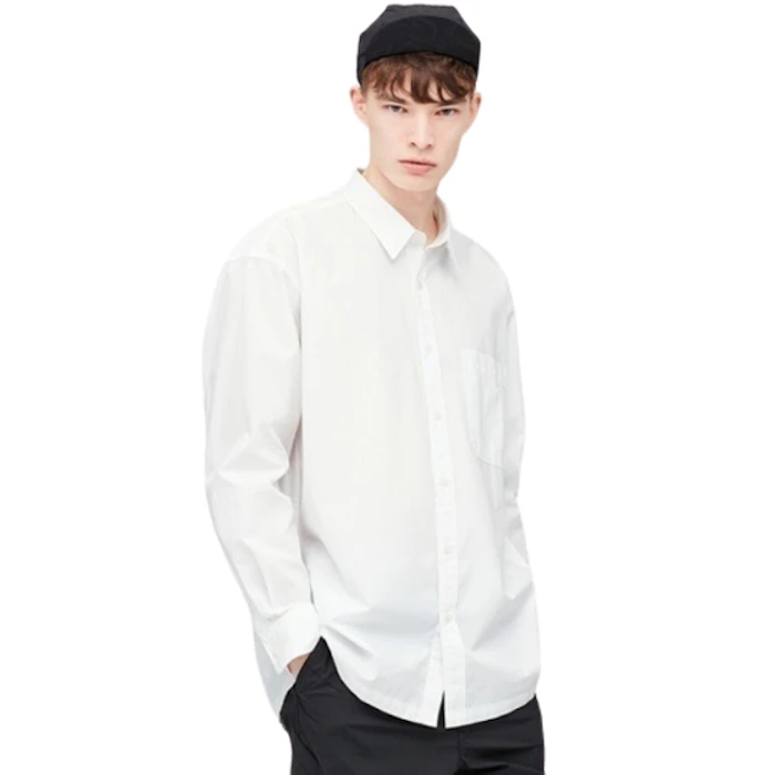 Uniqlo Kemeja Broadcloth Extra Fine Cotton Oversized (Panjang) Translation missing: id.activerecord.decorators.item_part_image/alt