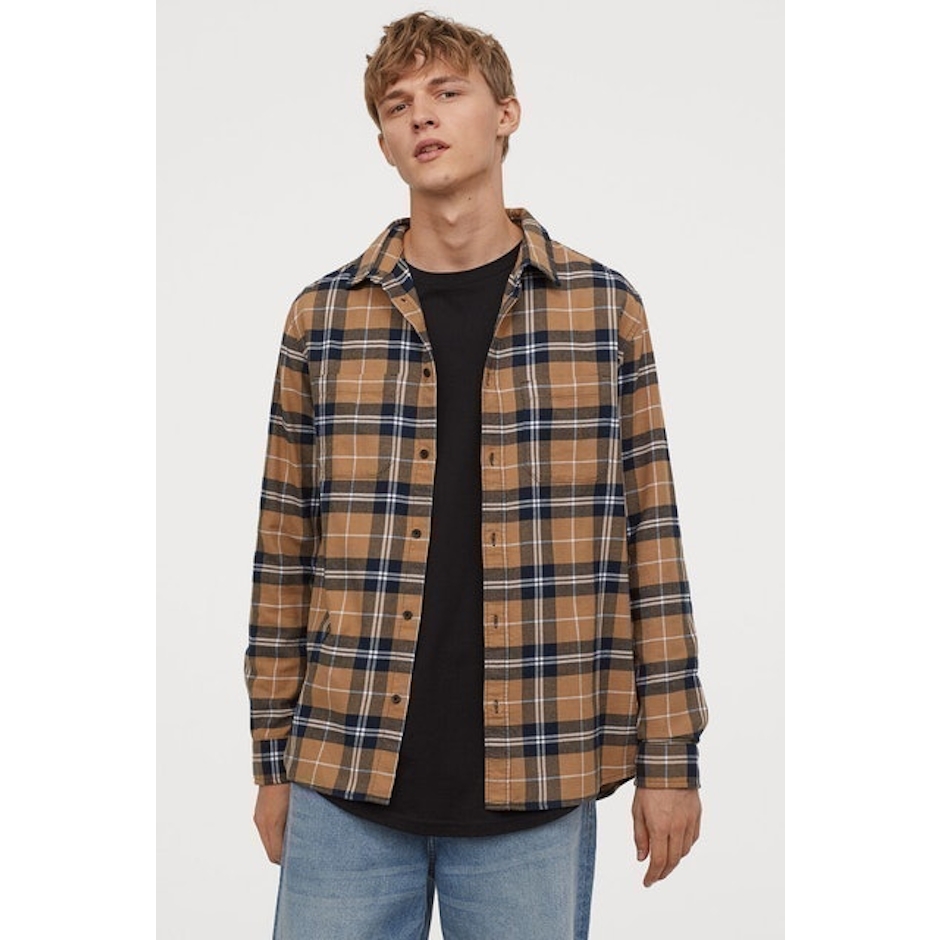 H&M Cotton Flannel Shirt Translation missing: id.activerecord.decorators.item_part_image/alt
