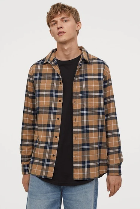 H&M Cotton Flannel Shirt Translation missing: id.activerecord.decorators.item_part_image/alt