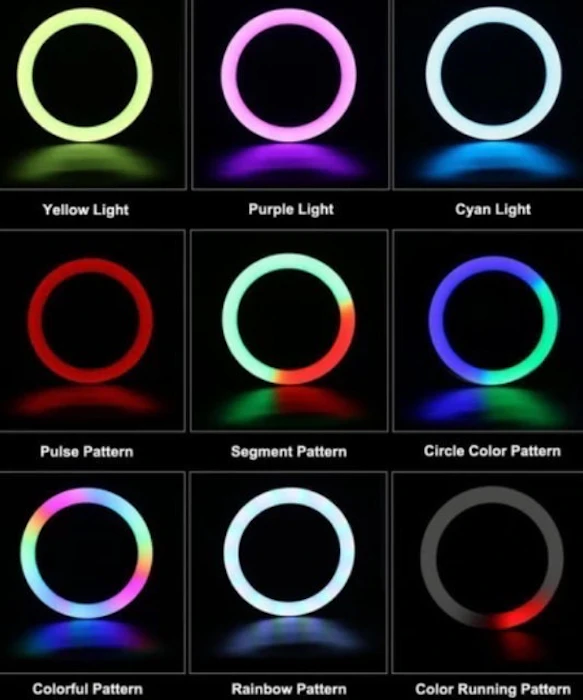 MIXIO Ring Light RGB Rainbow 26 cm + Tripod 2 m Translation missing: id.activerecord.decorators.item_part_image/alt