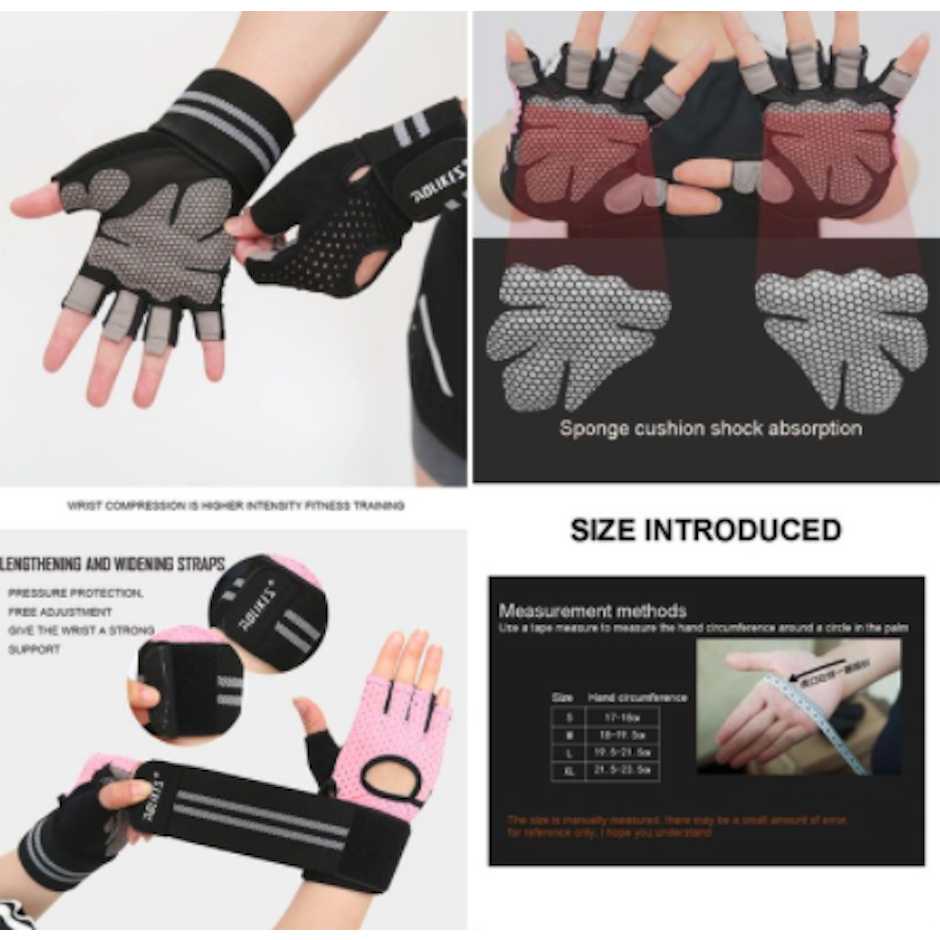AOLIKES Half Finger Wrist Support Translation missing: id.activerecord.decorators.item_part_image/alt