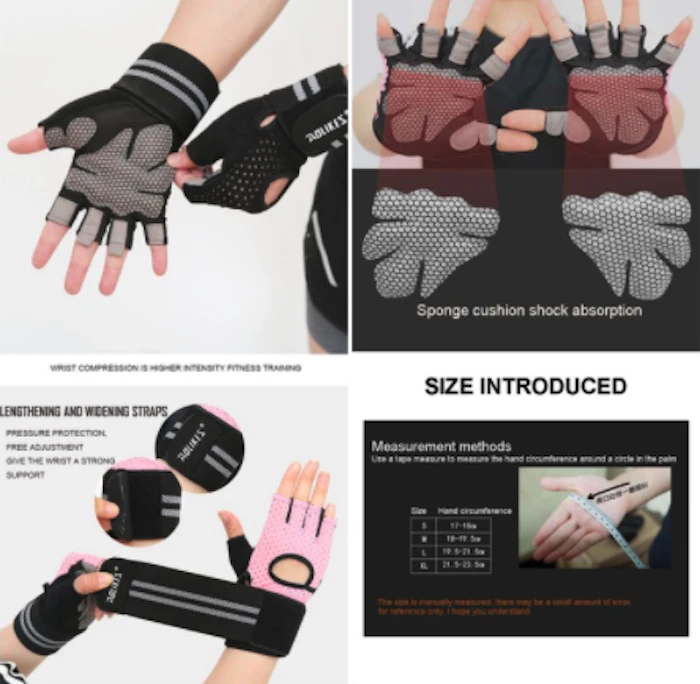 AOLIKES Half Finger Wrist Support Translation missing: id.activerecord.decorators.item_part_image/alt