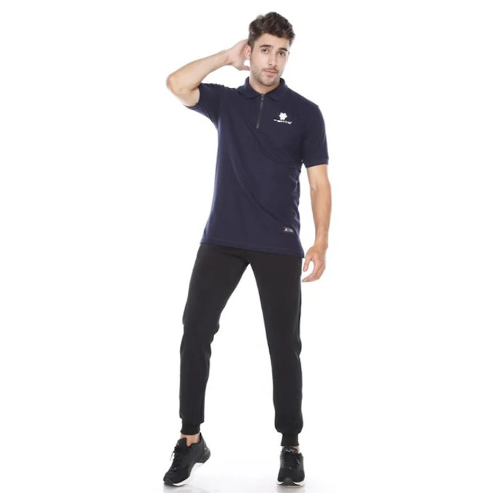 Tiento Polo Shirt True Basic HDC Navy Baju Kaos Kerah Ritsleting Lengan Pendek Translation missing: id.activerecord.decorators.item_part_image/alt