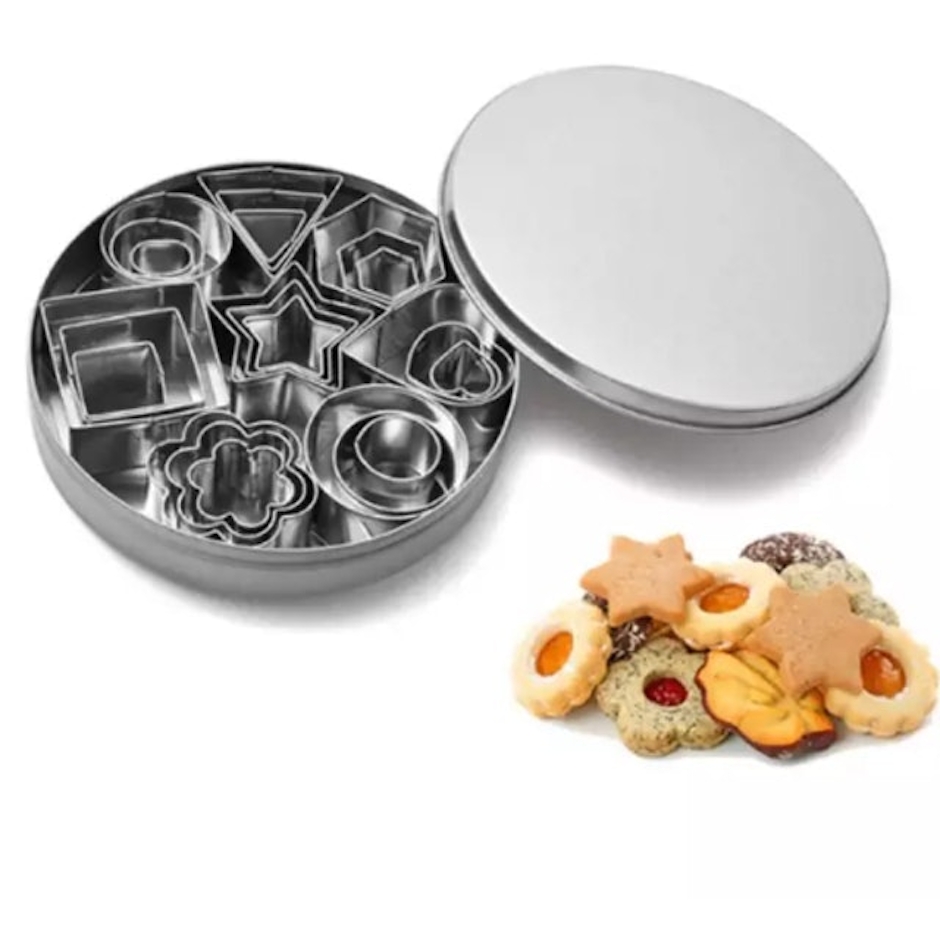 Mini Cookie Cutter Set Stainless Steel 24pcs Translation missing: id.activerecord.decorators.item_part_image/alt