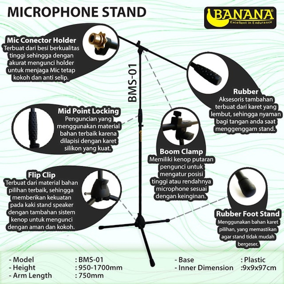 BANANA Microphone Stand Translation missing: id.activerecord.decorators.item_part_image/alt