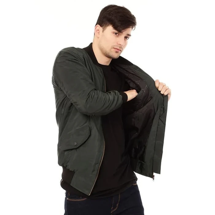 Cottonology Dark Green Bomber Jaket Translation missing: id.activerecord.decorators.item_part_image/alt