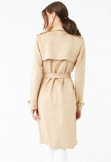 FOREVER 21  Faux Suede Trench Coat Translation missing: id.activerecord.decorators.item_part_image/alt