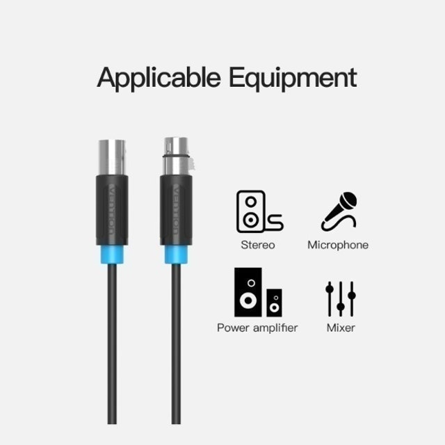 Vention  Kabel Aux Audio Microphone XLR Male to Female Translation missing: id.activerecord.decorators.item_part_image/alt
