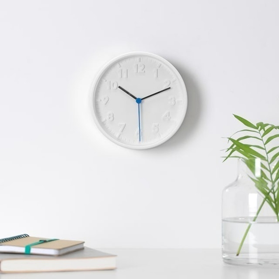 IKEA STOMMA Wall clock, white Translation missing: id.activerecord.decorators.item_part_image/alt