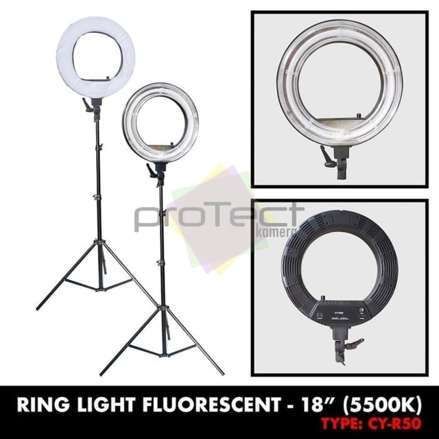 Fluorescent 18inch Ring Light Dimmer with Stand Translation missing: id.activerecord.decorators.item_part_image/alt
