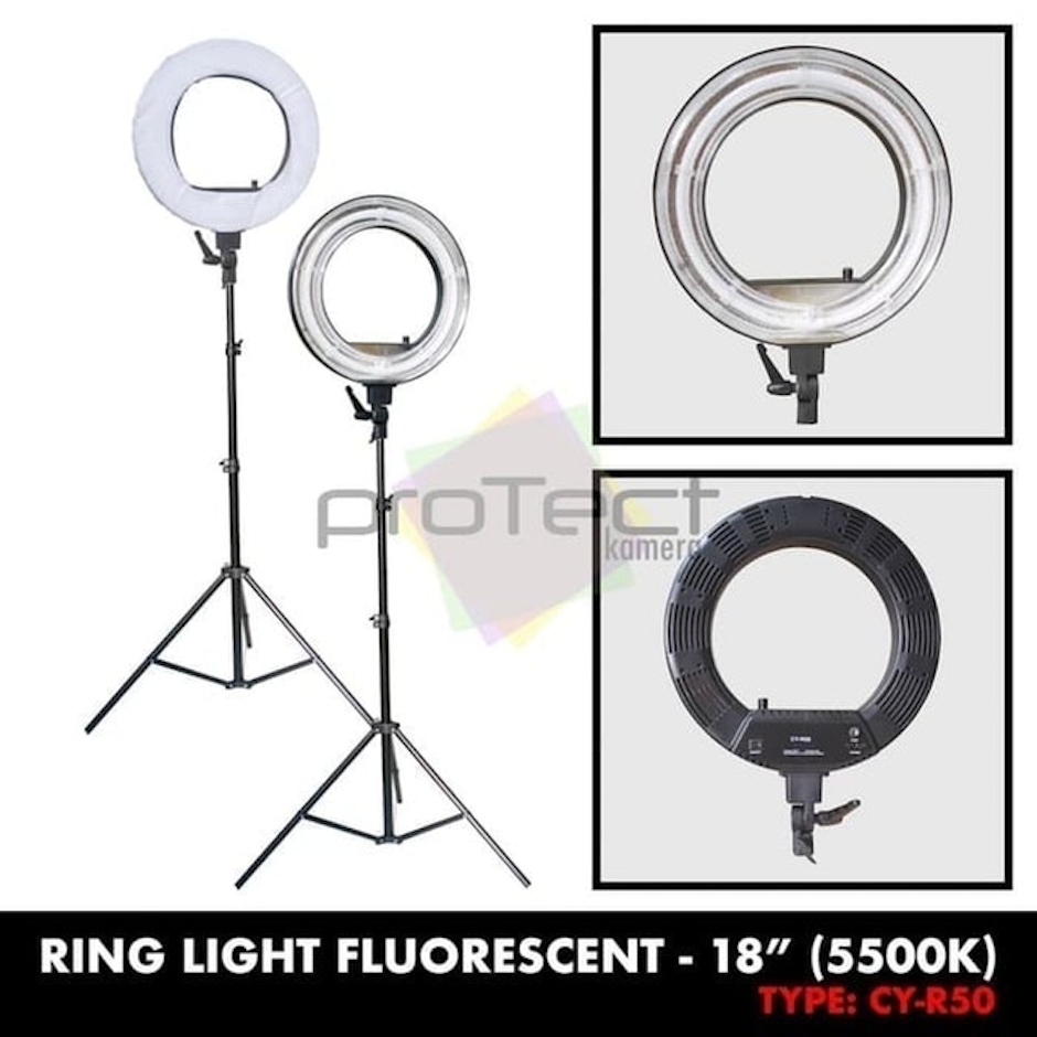 Fluorescent 18inch Ring Light Dimmer with Stand Translation missing: id.activerecord.decorators.item_part_image/alt