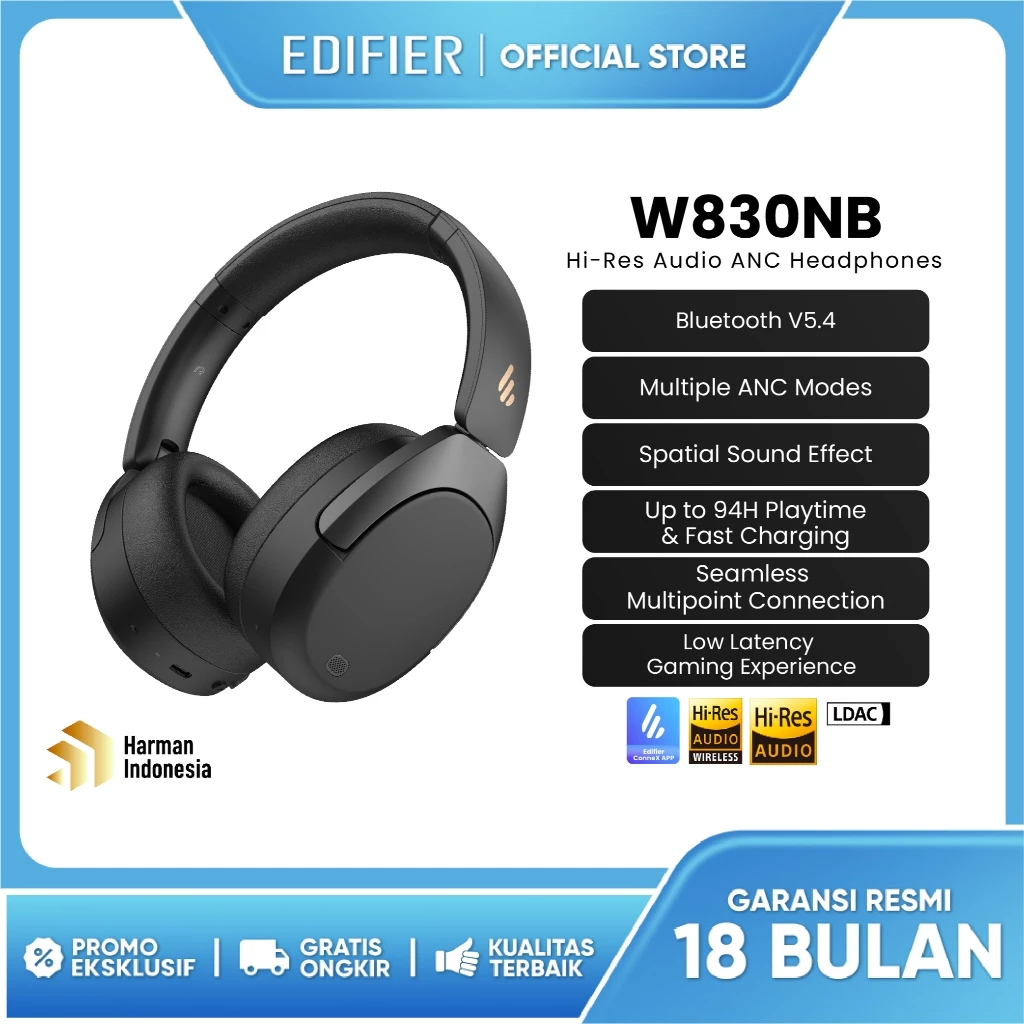 Edifier W830NB Hi-Res Audio ANC Headphone Translation missing: id.activerecord.decorators.item_part_image/alt