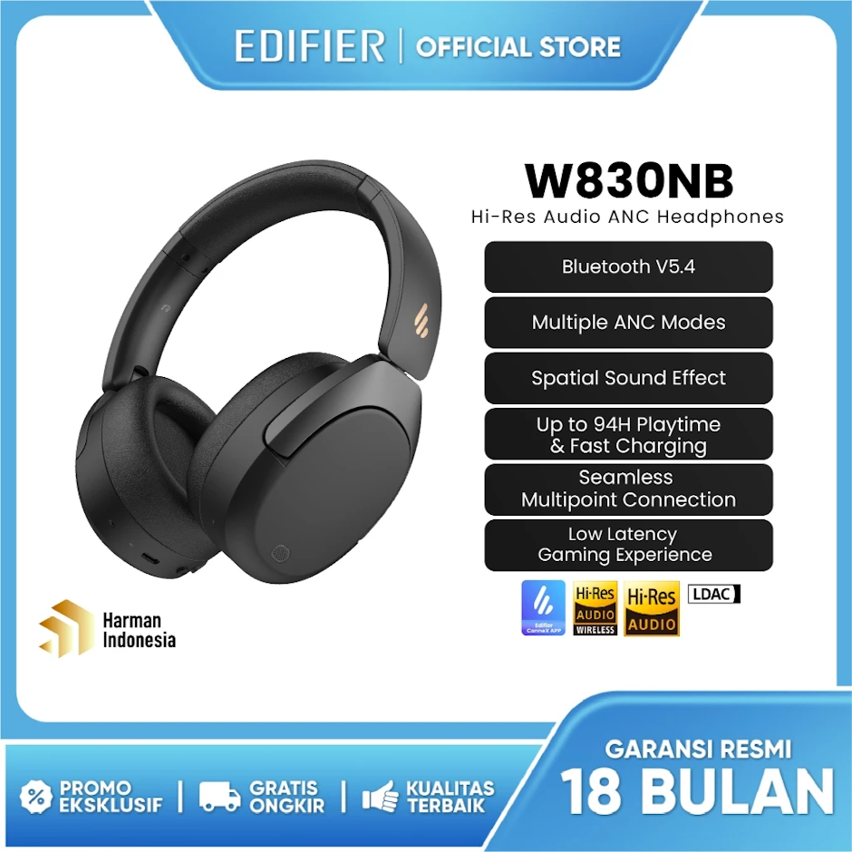 Edifier W830NB Hi-Res Audio ANC Headphone Translation missing: id.activerecord.decorators.item_part_image/alt
