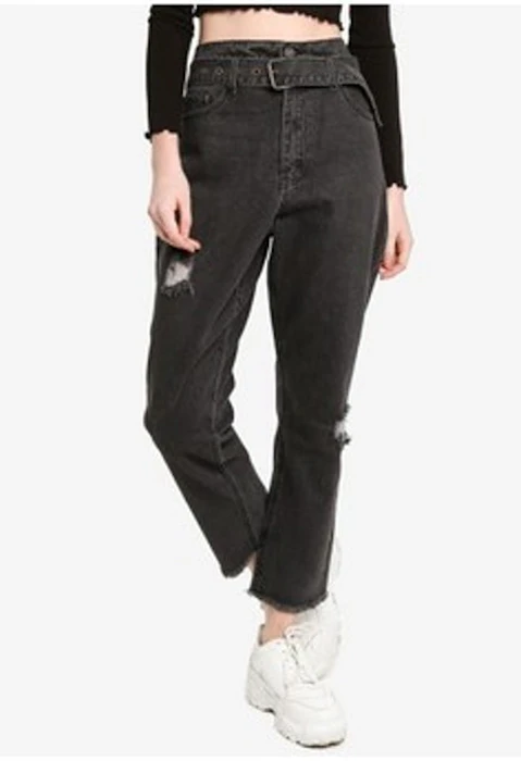 FOREVER 21 Belted High Rise Jeans Translation missing: id.activerecord.decorators.item_part_image/alt