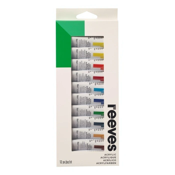 Reeves Acrylic Paint Set 12 Translation missing: id.activerecord.decorators.item_part_image/alt