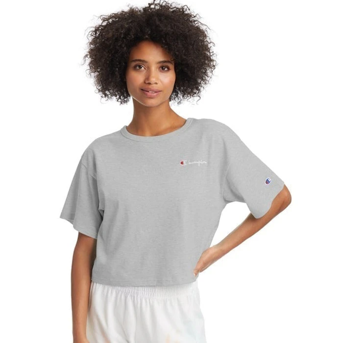 Hanesbrands Champion Heritage Cropped Tee, Embroidered Logo Translation missing: id.activerecord.decorators.item_part_image/alt
