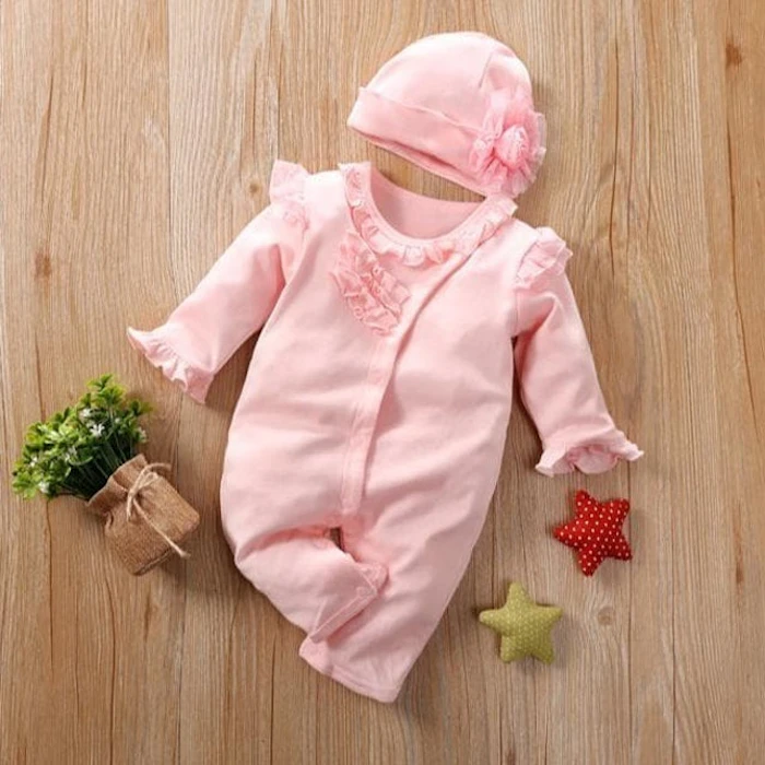 Baju Jumper Bayi Perempuan Lengan Panjang dengan Topi Translation missing: id.activerecord.decorators.item_part_image/alt