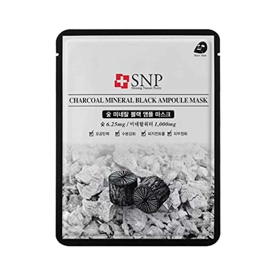 SNP Charcoal Mineral Black Ampoule Mask Translation missing: id.activerecord.decorators.item_part_image/alt