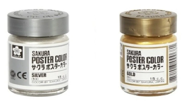 Sakura Poster Color Gold & Silver Translation missing: id.activerecord.decorators.item_part_image/alt