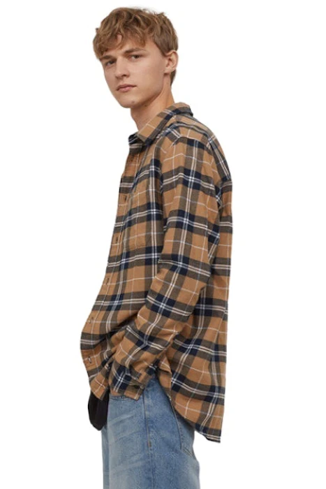 H&M Cotton Flannel Shirt Translation missing: id.activerecord.decorators.item_part_image/alt