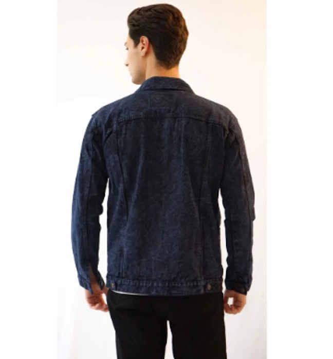 Houseofcuff Jaket Jeans Pria Polos Tebal Dilan Jaket Denim Biru Dongker Pudar Translation missing: id.activerecord.decorators.item_part_image/alt