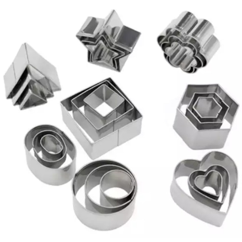Mini Cookie Cutter Set Stainless Steel 24pcs Translation missing: id.activerecord.decorators.item_part_image/alt
