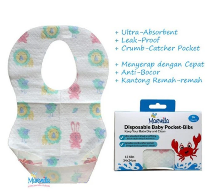 Marveila Disposable Baby Pocket-Bibs Translation missing: id.activerecord.decorators.item_part_image/alt
