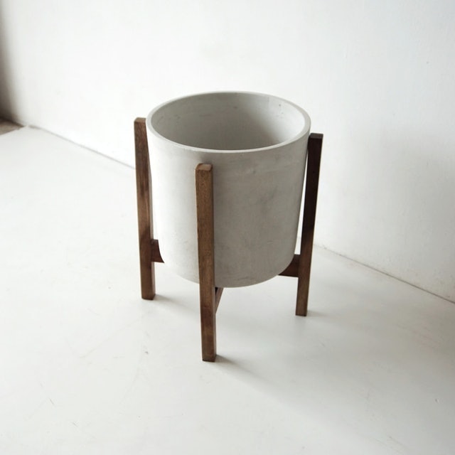 KINIBOTANICA Concrete Pot 28 + JATI Standing Planter Translation missing: id.activerecord.decorators.item_part_image/alt