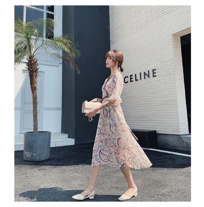 Bohemian Vintage Red Floral Print Summer Chiffon Dresses Translation missing: id.activerecord.decorators.item_part_image/alt