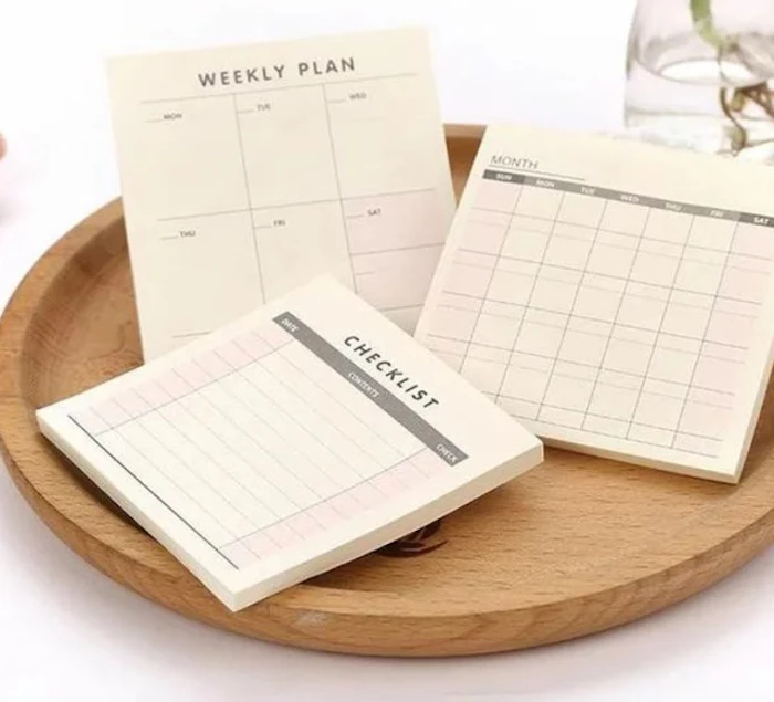 Weekly Monthly Check List Work Plan Square Paper Notebook Translation missing: id.activerecord.decorators.item_part_image/alt