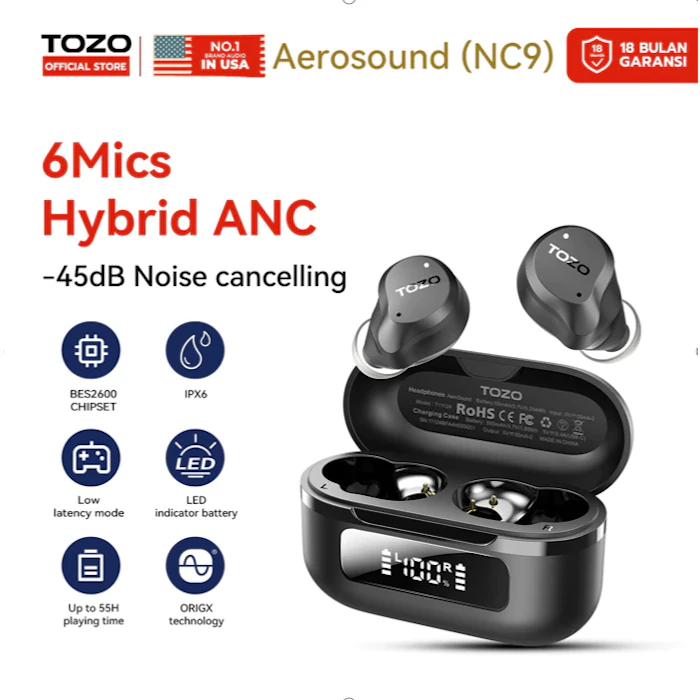 Tozo Aerosound (NC9) TWS Translation missing: id.activerecord.decorators.item_part_image/alt