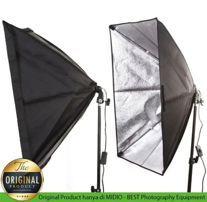 Midio Paket Double Studio Foto Midio A1 Light Stand 2M + 1 Socket E27 + Softbox Translation missing: id.activerecord.decorators.item_part_image/alt