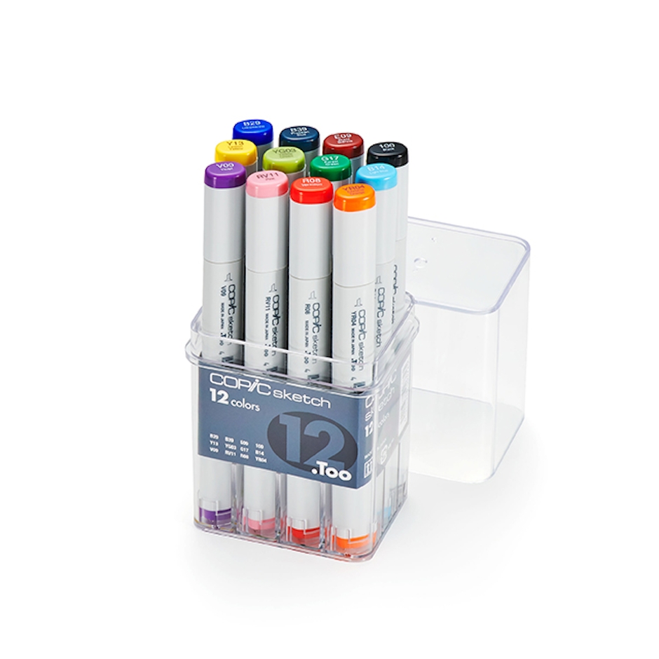 Too Marker Products Copic Sketch 12 Color Set Translation missing: id.activerecord.decorators.item_part_image/alt