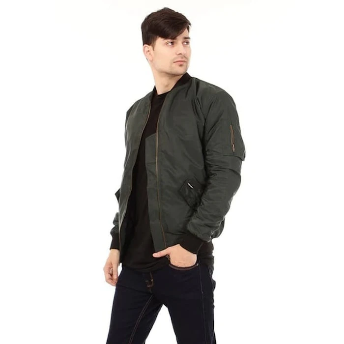 Cottonology Dark Green Bomber Jaket Translation missing: id.activerecord.decorators.item_part_image/alt