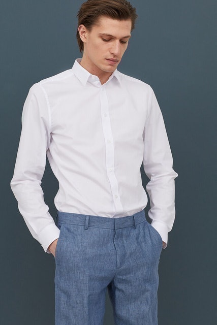 H&M Easy-iron Shirt Slim Fit Translation missing: id.activerecord.decorators.item_part_image/alt