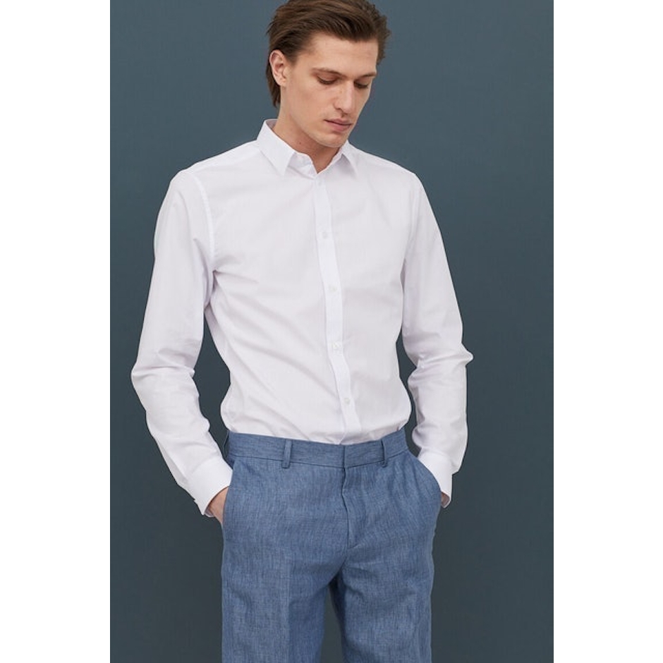 H&M Easy-iron Shirt Slim Fit Translation missing: id.activerecord.decorators.item_part_image/alt