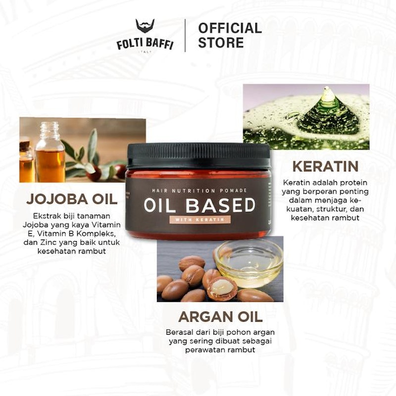 Folti Baffi Hair Nutrition Pomade Oil Based 5