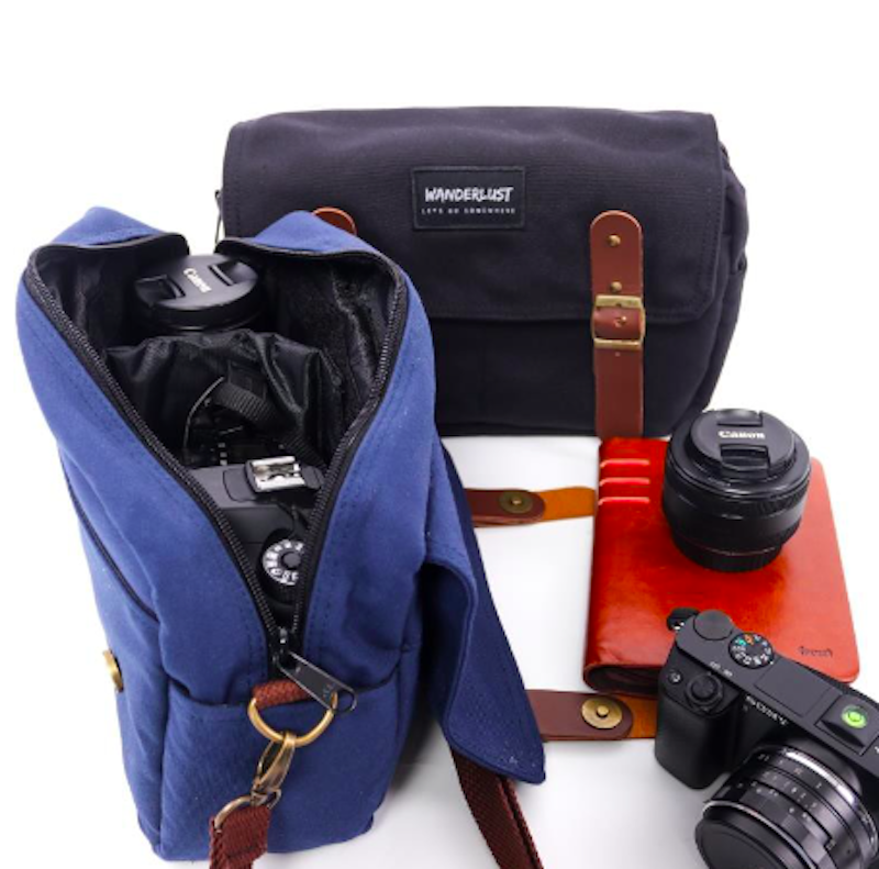 Tas Kamera Selempang Kanvas 3