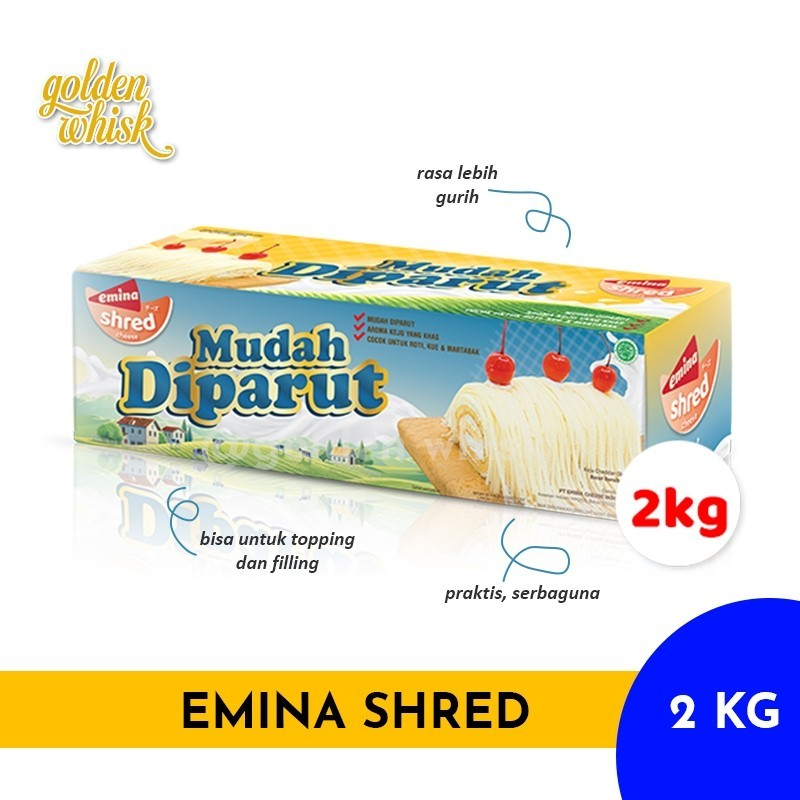 Emina Cheese Indonesia Emina Shred Cheese 2 kg
