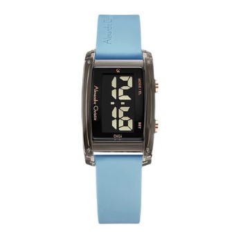 Alexandre Christie Ladies Digital Watch - Black Blue ACF9366 LHRIPBALB