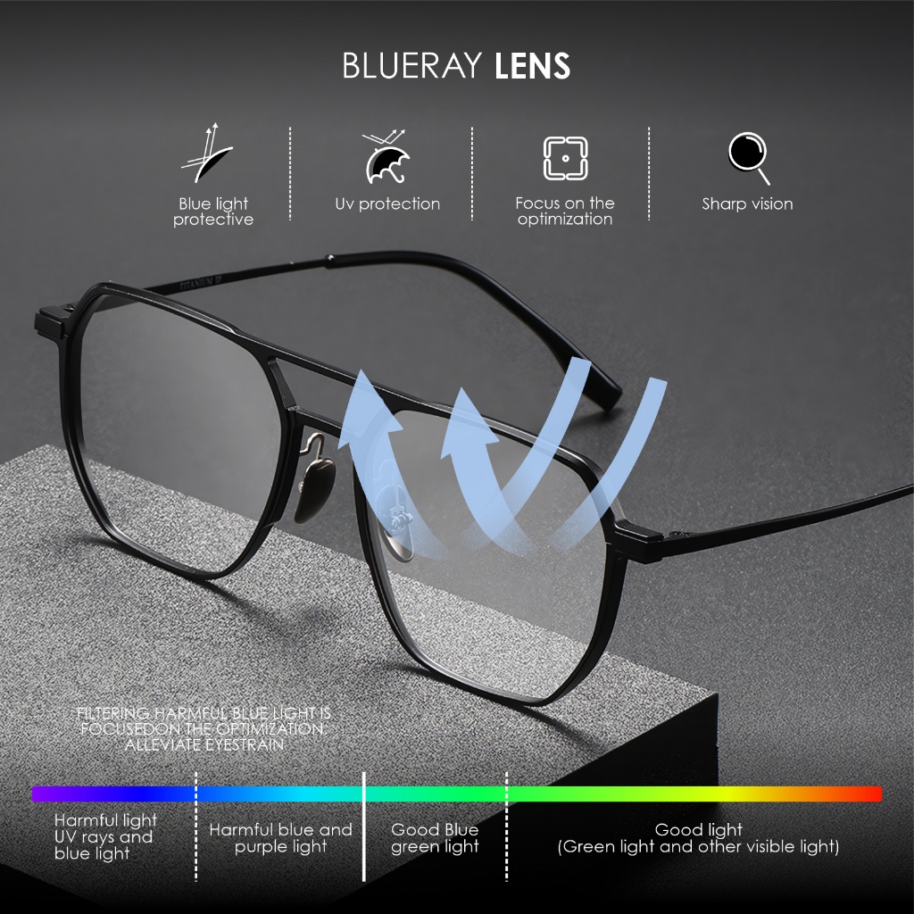  Pulais Eyewear Kacamata Aviators Antiradiasi  20239