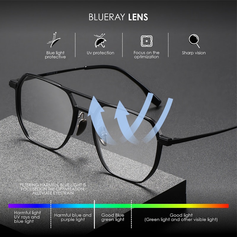Pulais Eyewear Kacamata Aviators Antiradiasi 2