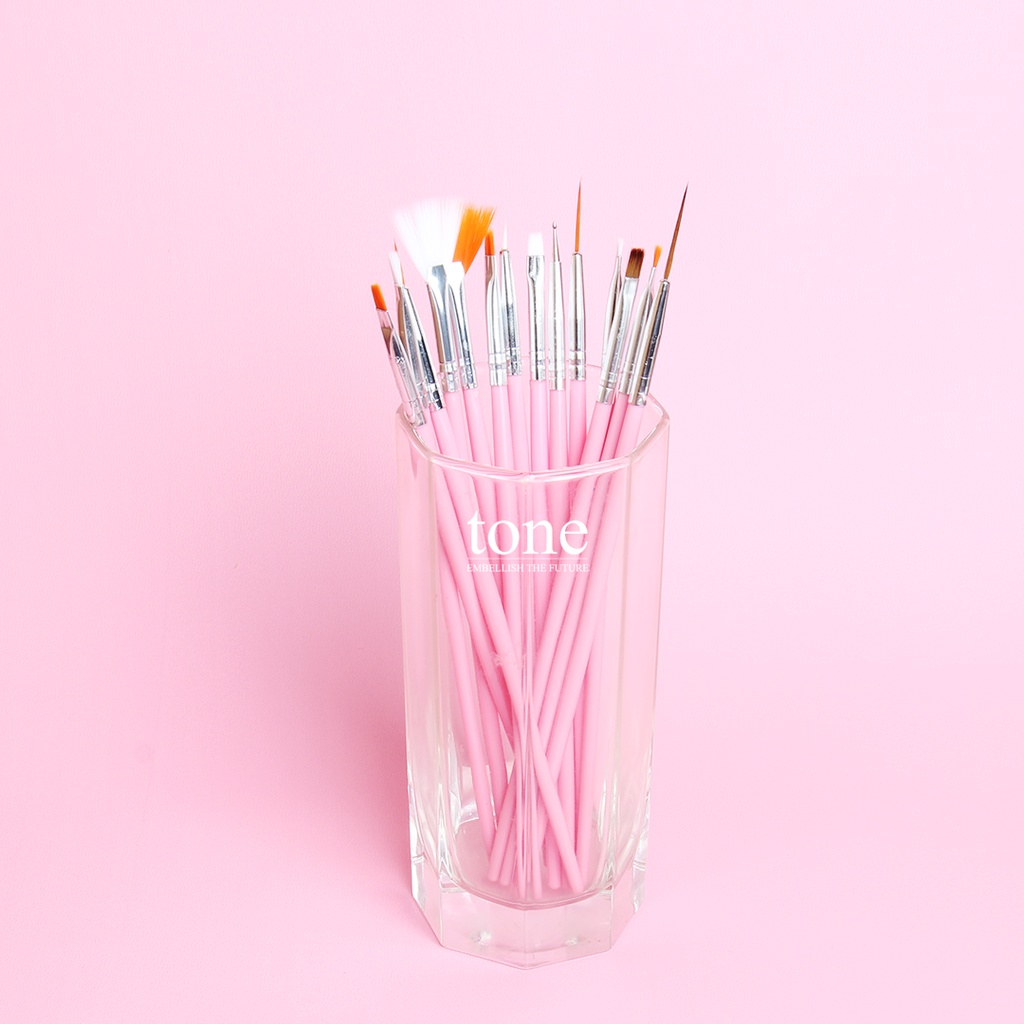 Tone Set Kuas Nail Art 15 Pcs