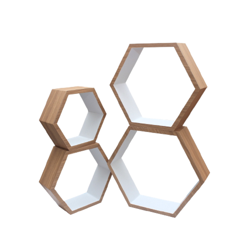 Rak Dinding Hexagonal Set 2