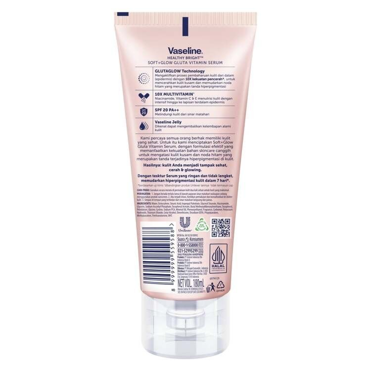 Unilever Indonesia Vaseline® Healthy Bright Soft+Glow Gluta Vitamin SPF 20 Body Serum