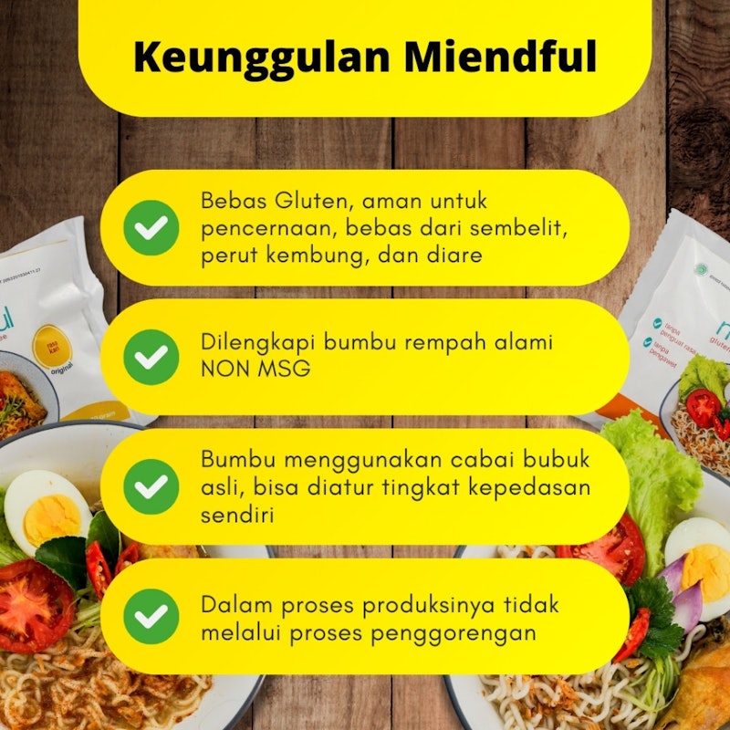 Miendful Mie Instan Gluten Free Rasa Goreng 3