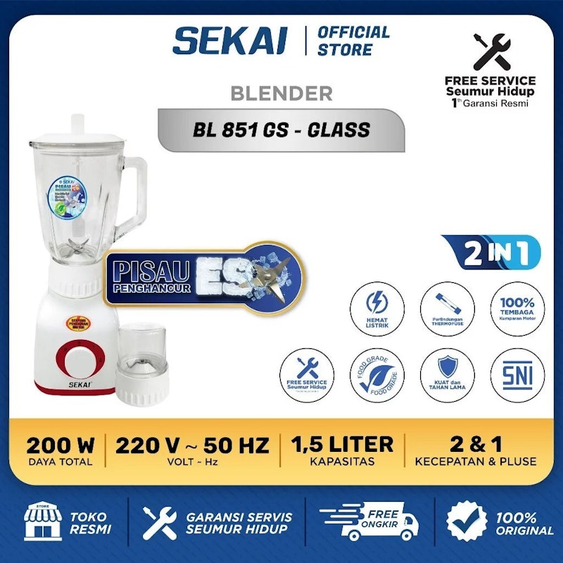 Sekai Blender Glass BL 851 GL