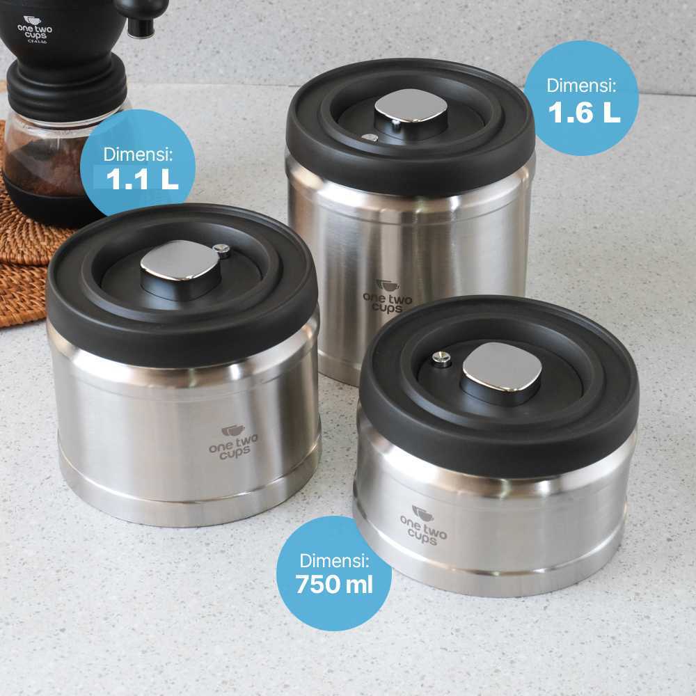 Jakarta Digital Niaga One Two Cups Toples Biji Kopi Kedap Udara L-750